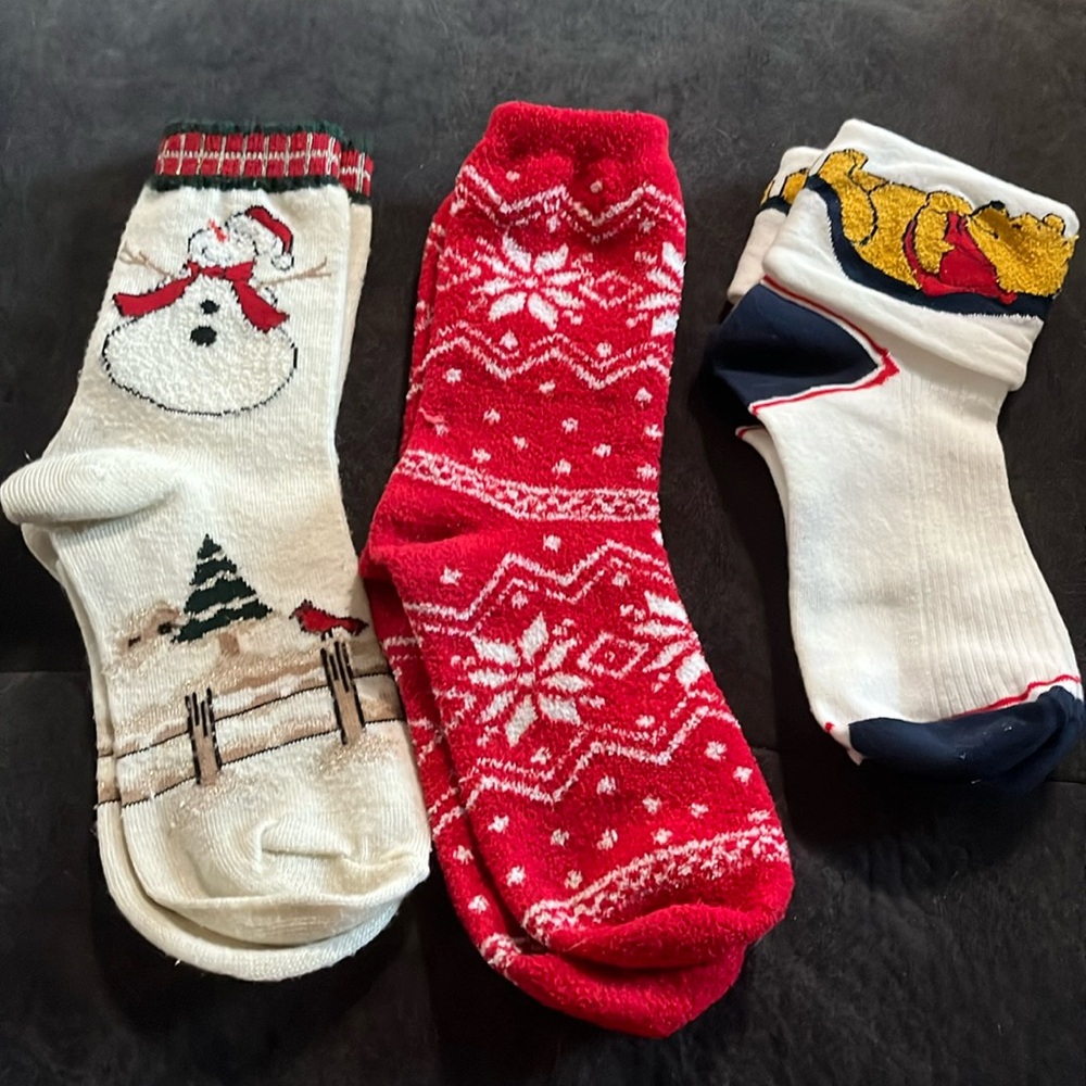 Lot of Women’s Socks Christmas, Pooh